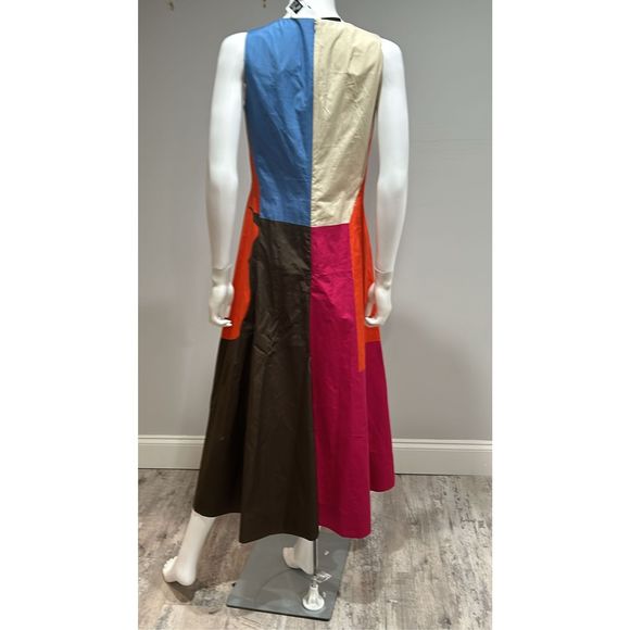 Akris Cotton Poplin Midi Dress with Composed Letters Print Size 8 - Picture 9 of 14